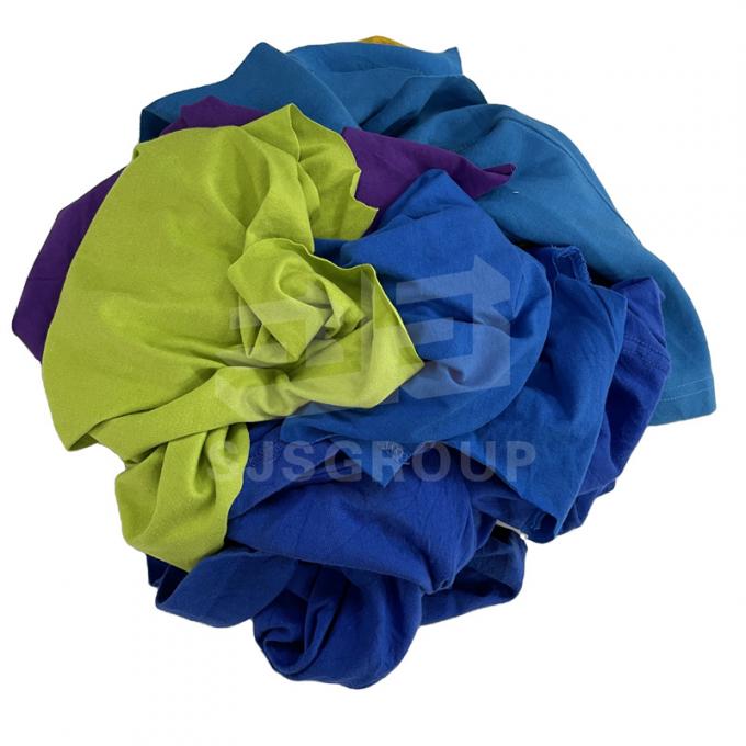 Grade A 30-60cm 100 Cotton Industrial cleaning cut cotton tshirts rags colour tshirt wipers 0