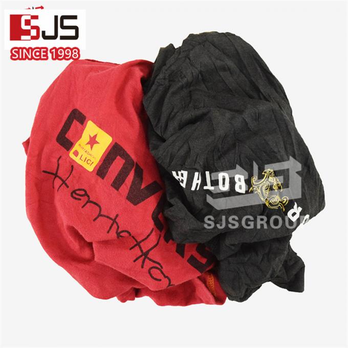 Grade A 30-60cm 100 Cotton Industrial cleaning cut cotton tshirts rags colour tshirt wipers 1