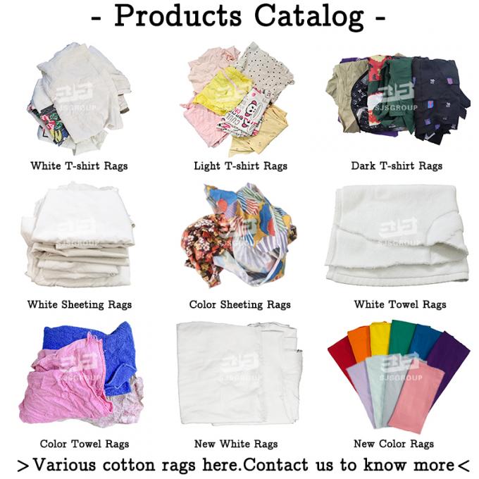 Grade A 30-60cm 100 Cotton Industrial cleaning cut cotton tshirts rags colour tshirt wipers 2