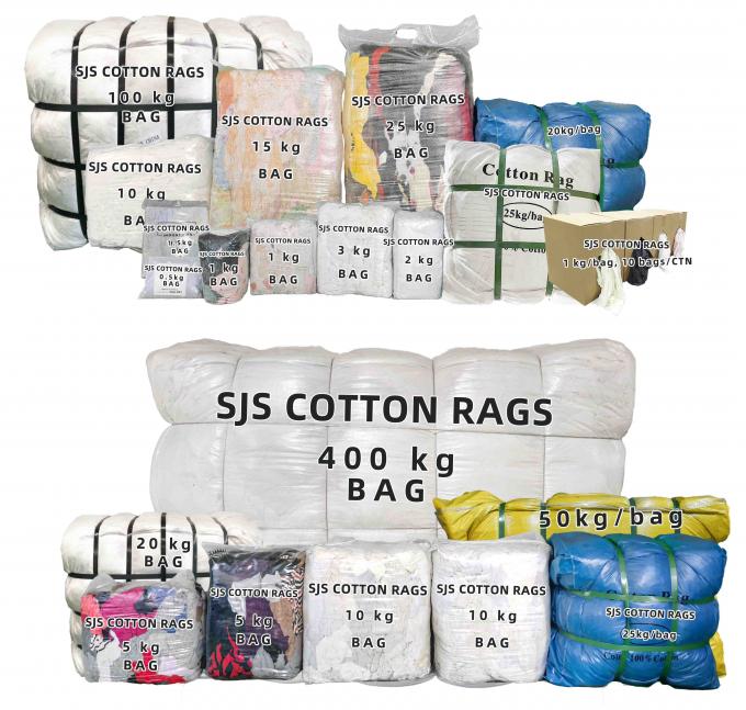 Grade A 30-60cm 100 Cotton Industrial cleaning cut cotton tshirts rags colour tshirt wipers 3