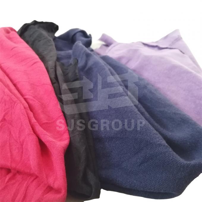Strong Absorbency Colored T Shirt Mixed Cleaning Rags 100% Cotton Industrial Cut Used Clothes Wiping Rags 2