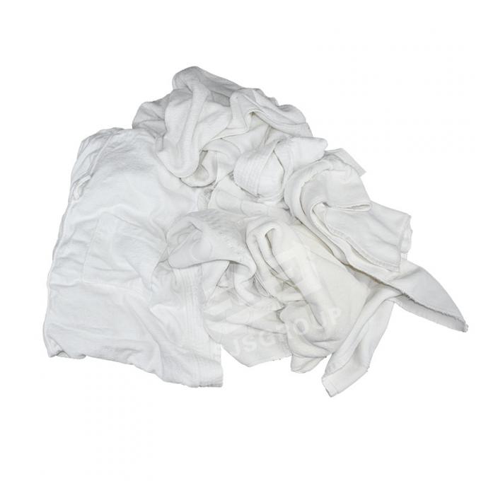 White Terry Towelling Rags Wipe 10kg Cut Reused hotel bathmat and bathrobe towel cotton rags for cleaning 0