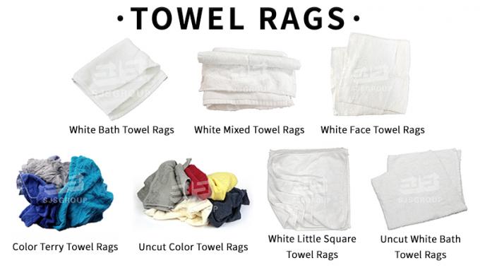 Super Absorption 100 Cotton white cotton wiping rags Recycled white cotton terry cut rags 0