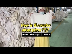 White T Shirt 85% Cotton 10Kg Industrial Cotton Rags