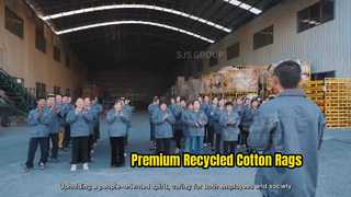Watch: Recycled 35-55cm 10kg Per Bale Tee Shirt Rags Showcase