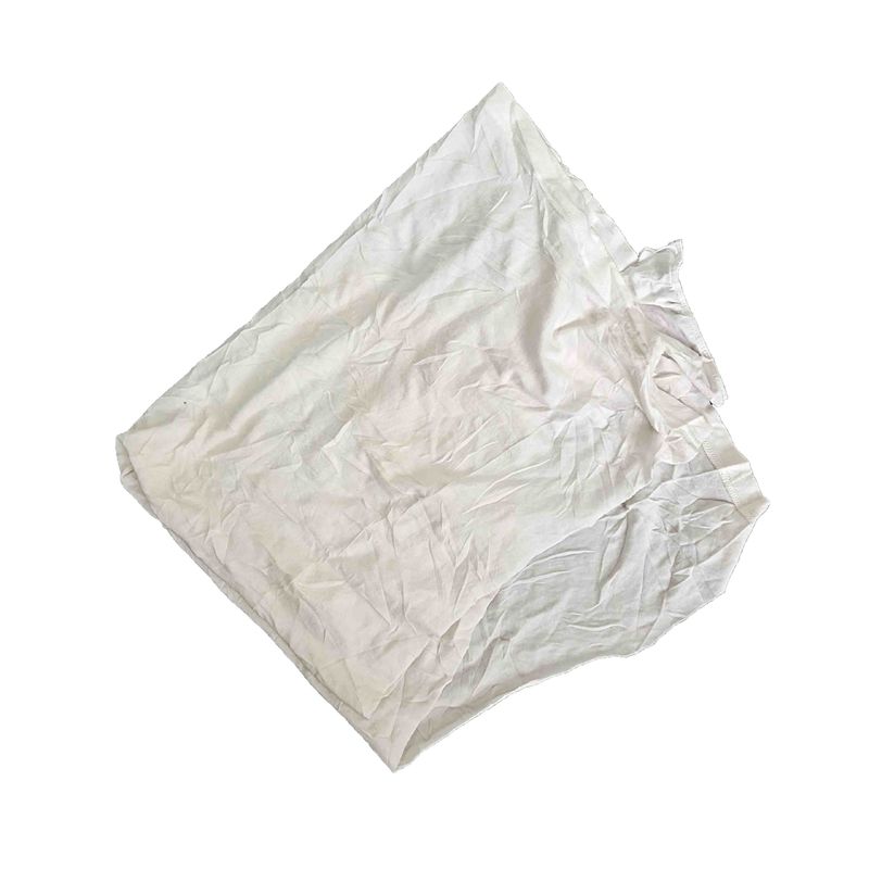 100% Cotton 30cm 55Cm 20kg/Bale White T Shirt Rags