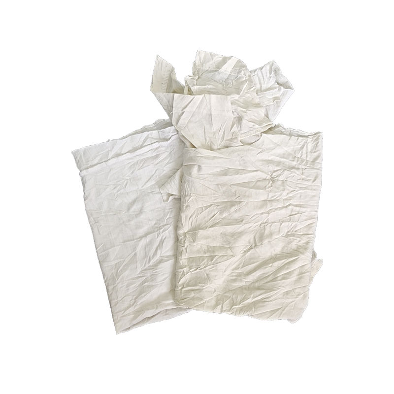 SGS Industrial Cleaning 5kg/Bag White T Shirt Rags