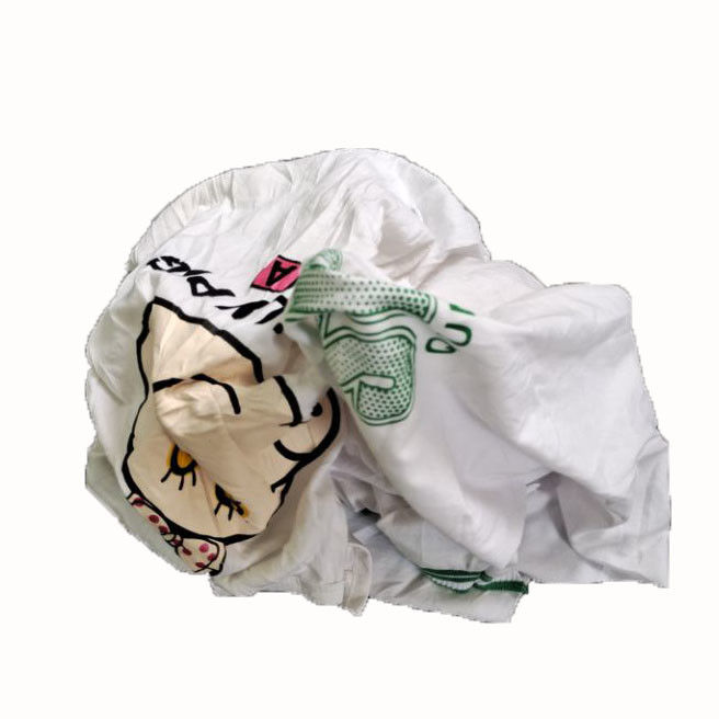 No Dirty 40kg/Bale White Cotton Rags With Print And Logo
