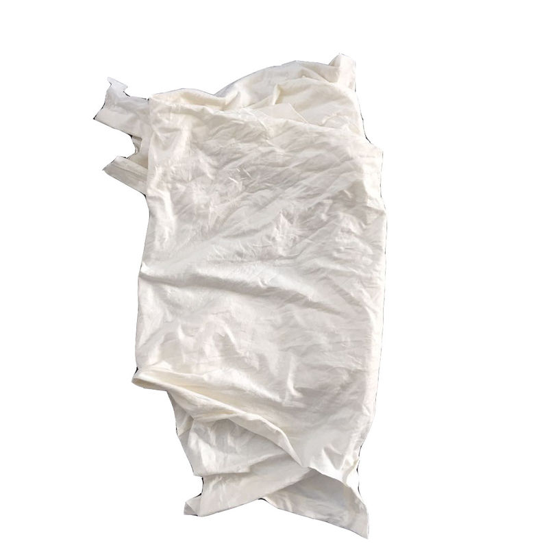 96% Cotton White T Shirt Rags 35*35cm For Industrial Wiping