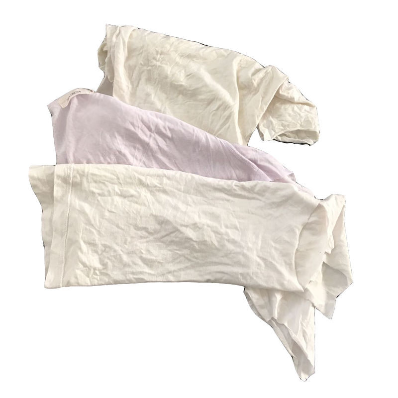 High Oil Absorbency Pure White Cotton T Shirt Rags With No Logos