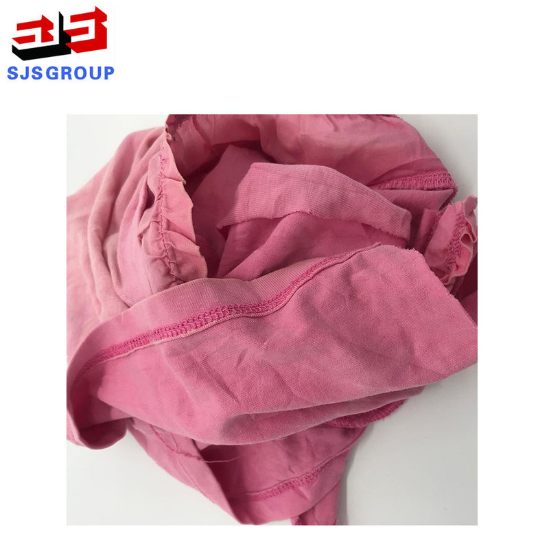 SGS 40*40cm 100% Cotton Colored T Shirt Rags For Machine Cleaning
