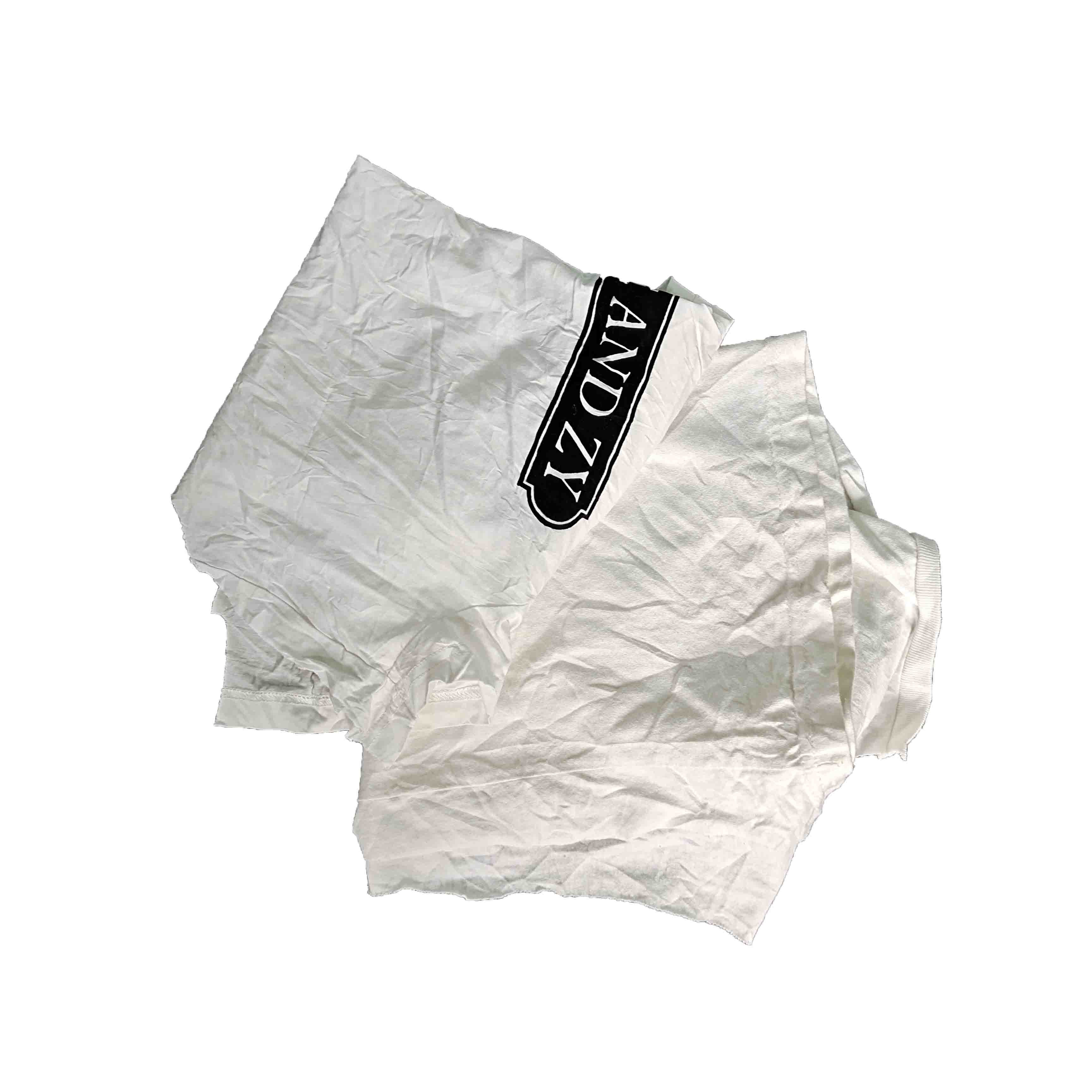 White T Shirt 85% Cotton 10Kg Industrial Cotton Rags