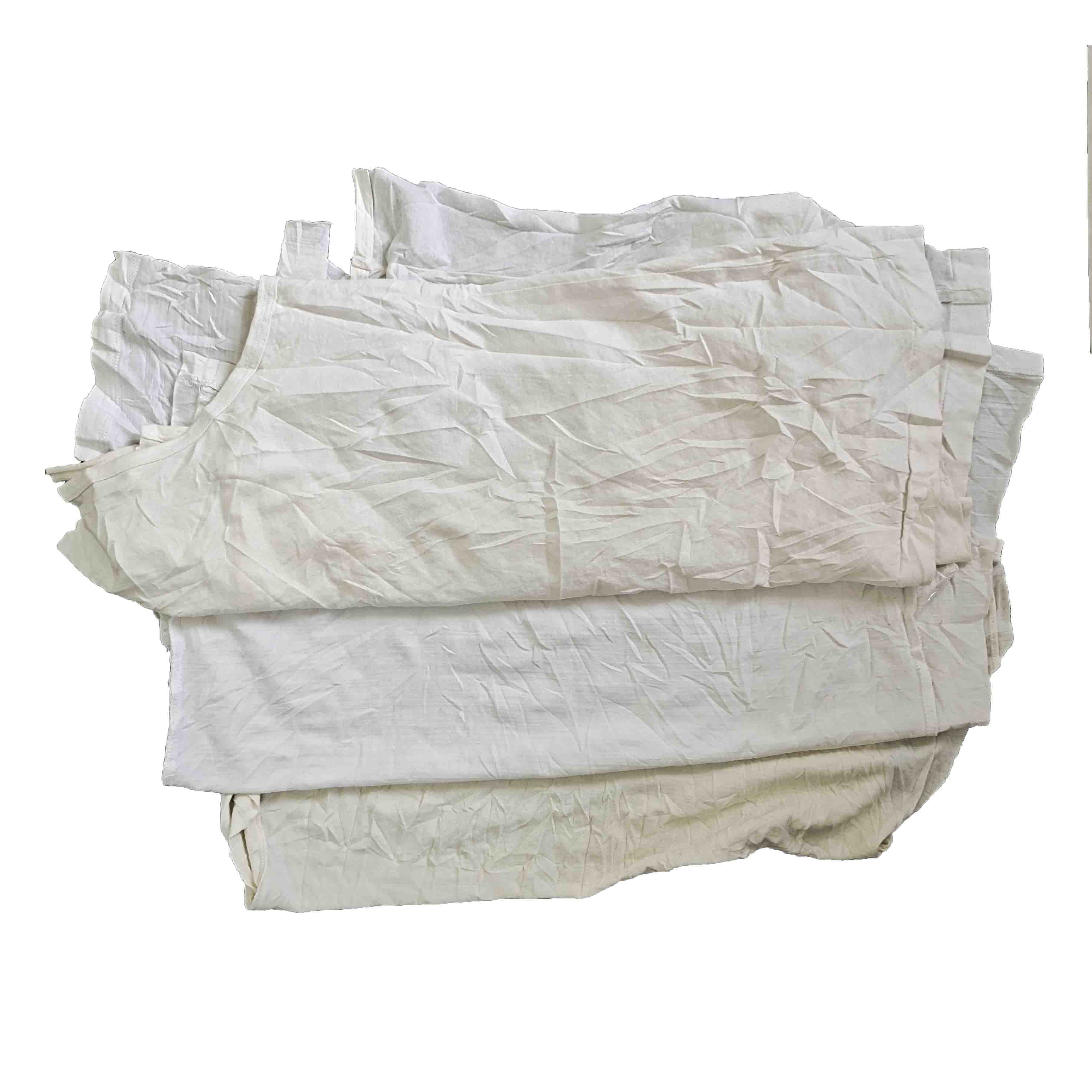 Strong Absorbency 100kg/Bale 30cm White T Shirt Rags