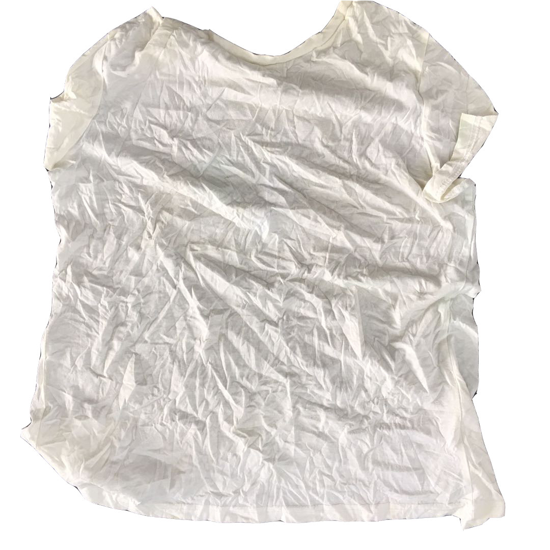 96% Cotton White T Shirt Rags 35*35cm For Industrial Wiping