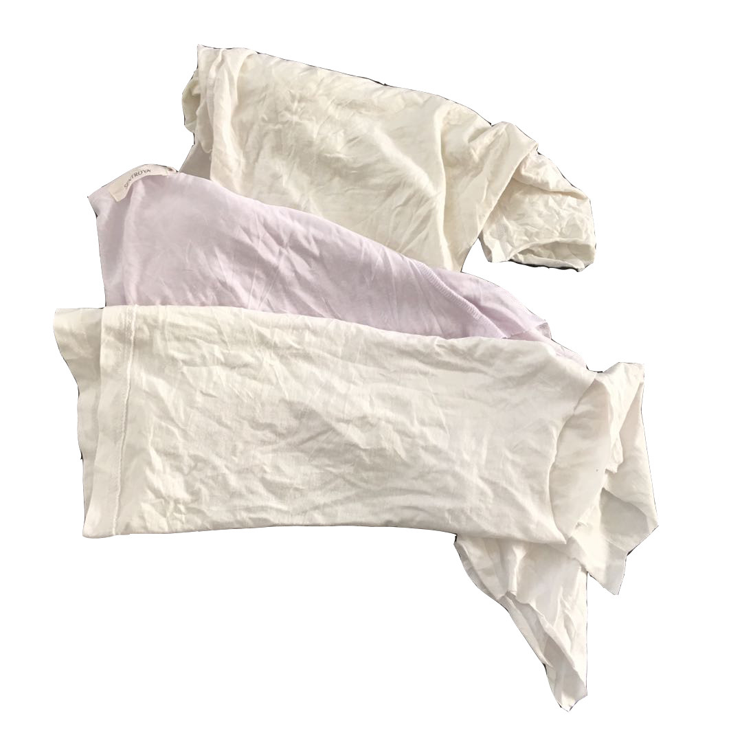SGS Light White Cotton Industrial Wiping Rags 100kg/bag