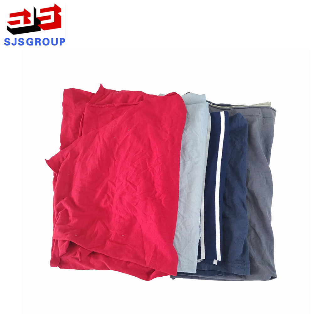 No Metal Mixed Color 95% Cotton Industrial Wiping Rags 35*35cm
