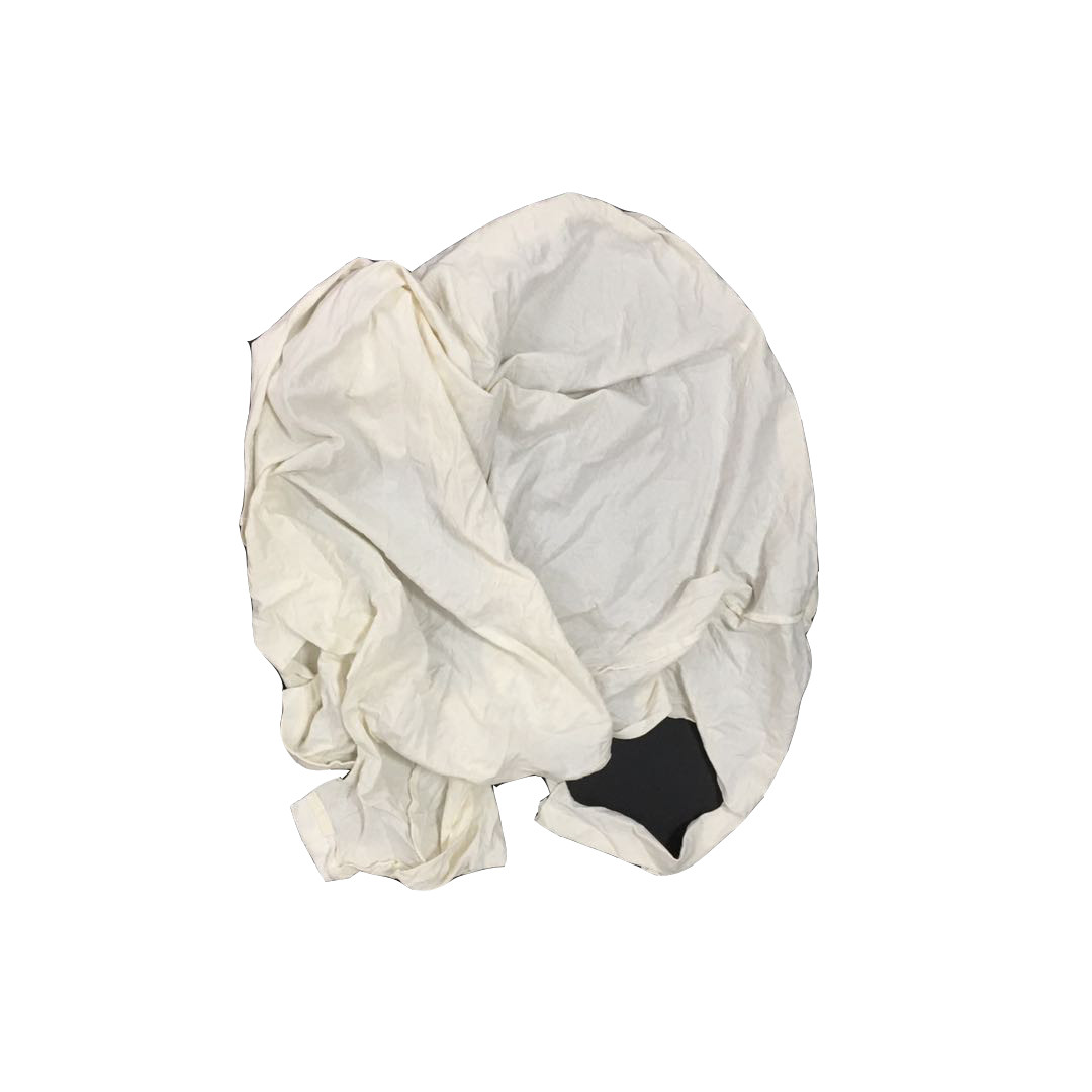 SGS Light White Cotton Industrial Wiping Rags 100kg/bag